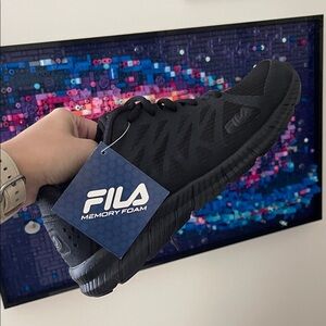 Fila Men's Black Athletic Shoes